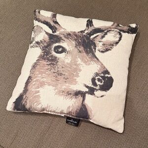 Cuddl Duds Deer Accent Pillow in Cream, Brown, Black